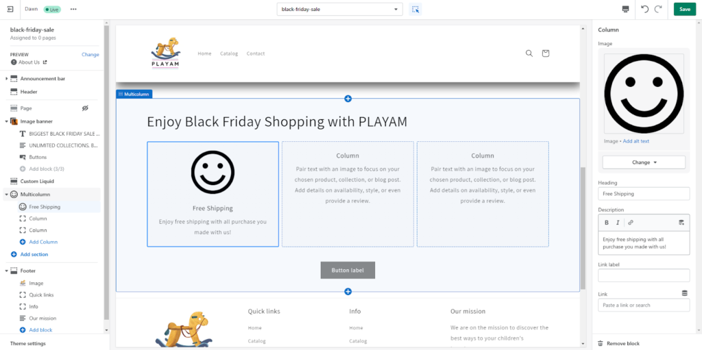 Shopify Black Friday Landing Page