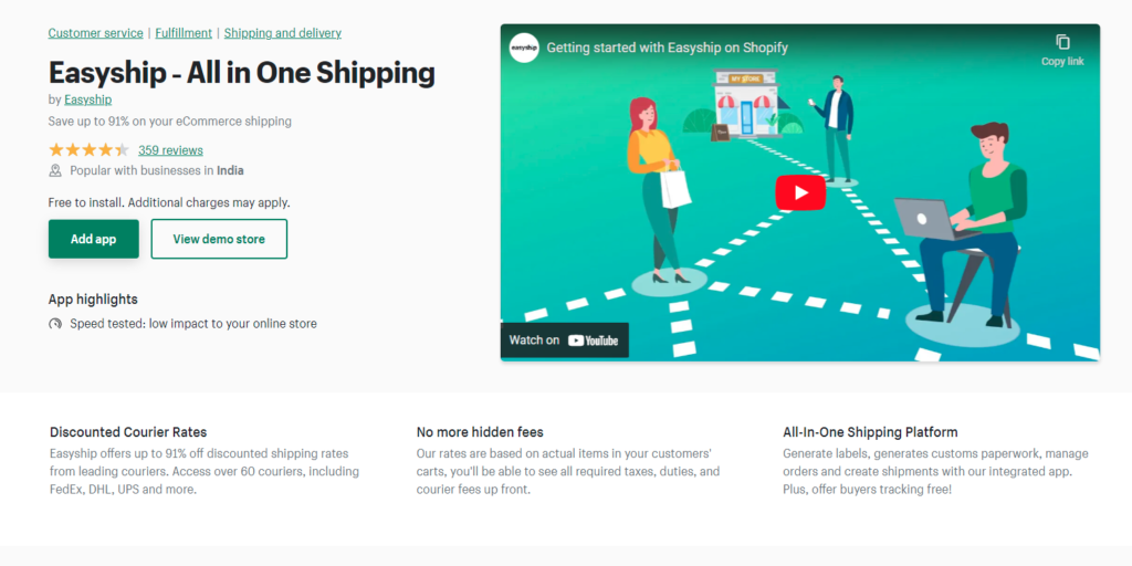 Easyship ‑ All in One Shipping app for Shopify
