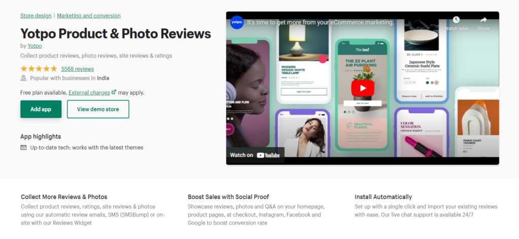 Yotpo Product & Photo Review app