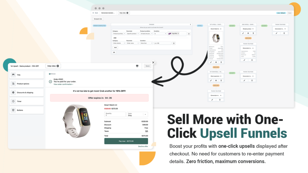 ReConvert Upsell & Cross-sell - Deploy advanced one click post purchase upsell funnels