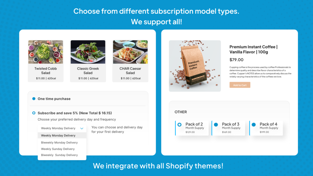 Appstle℠ Subscriptions - Choose from different subscription types