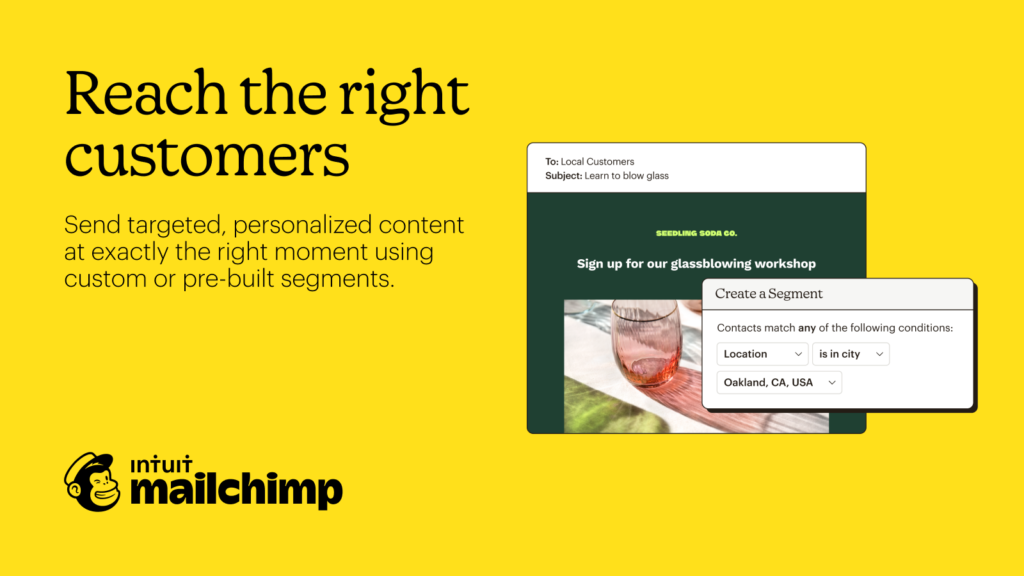 Mailchimp: Email Marketing - Audience segmentation tool that targets customers by location