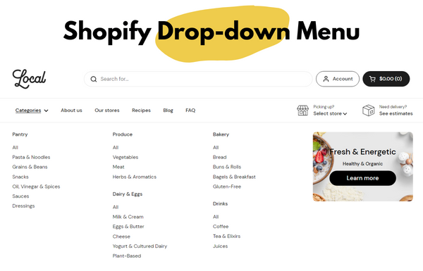 How to Add Nested Drop-down Menu in Shopify