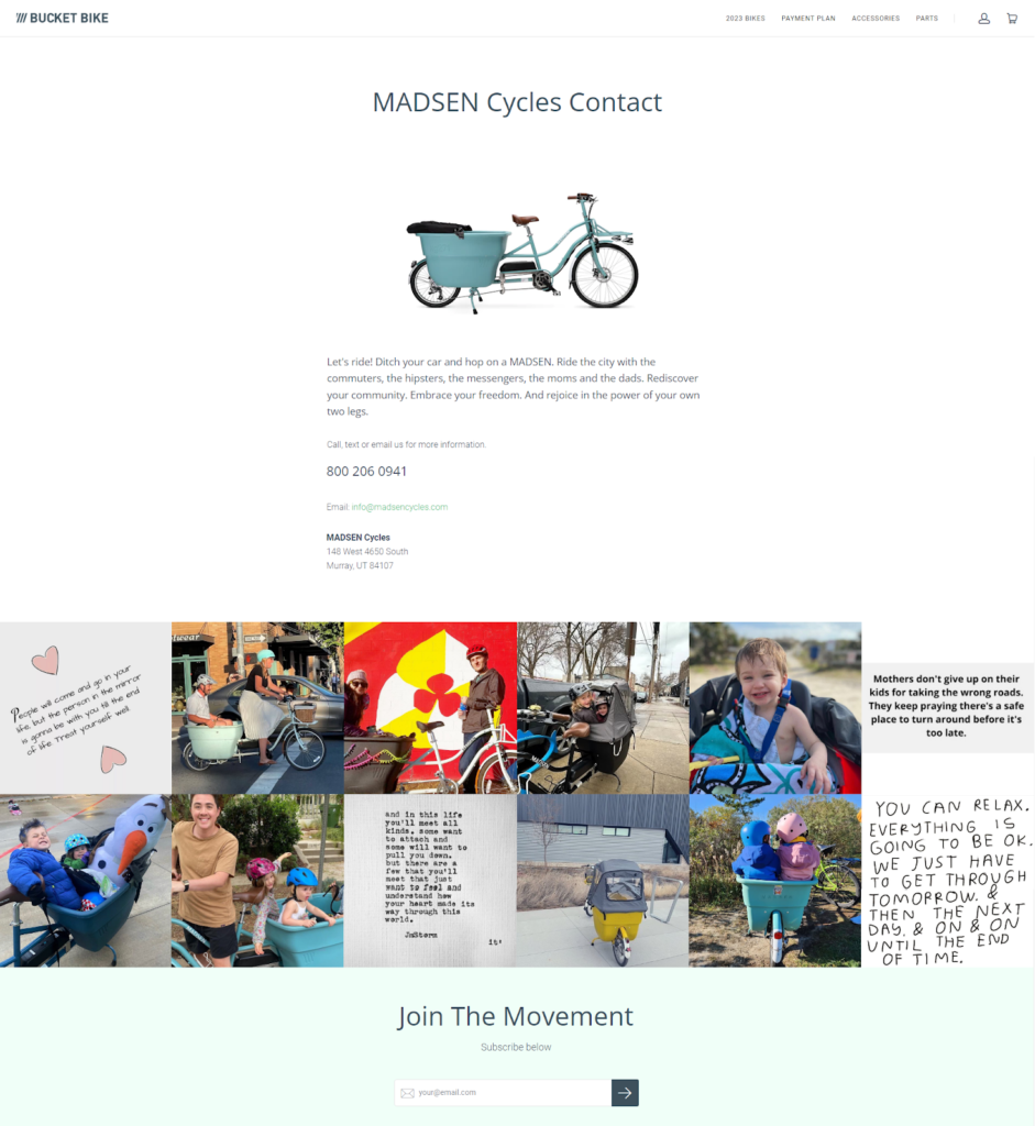 Best Contact Us Page - MADSEN Cycles