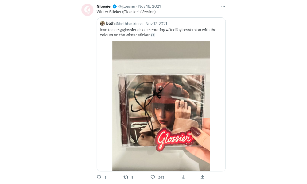 Glossier - user generated content examples
