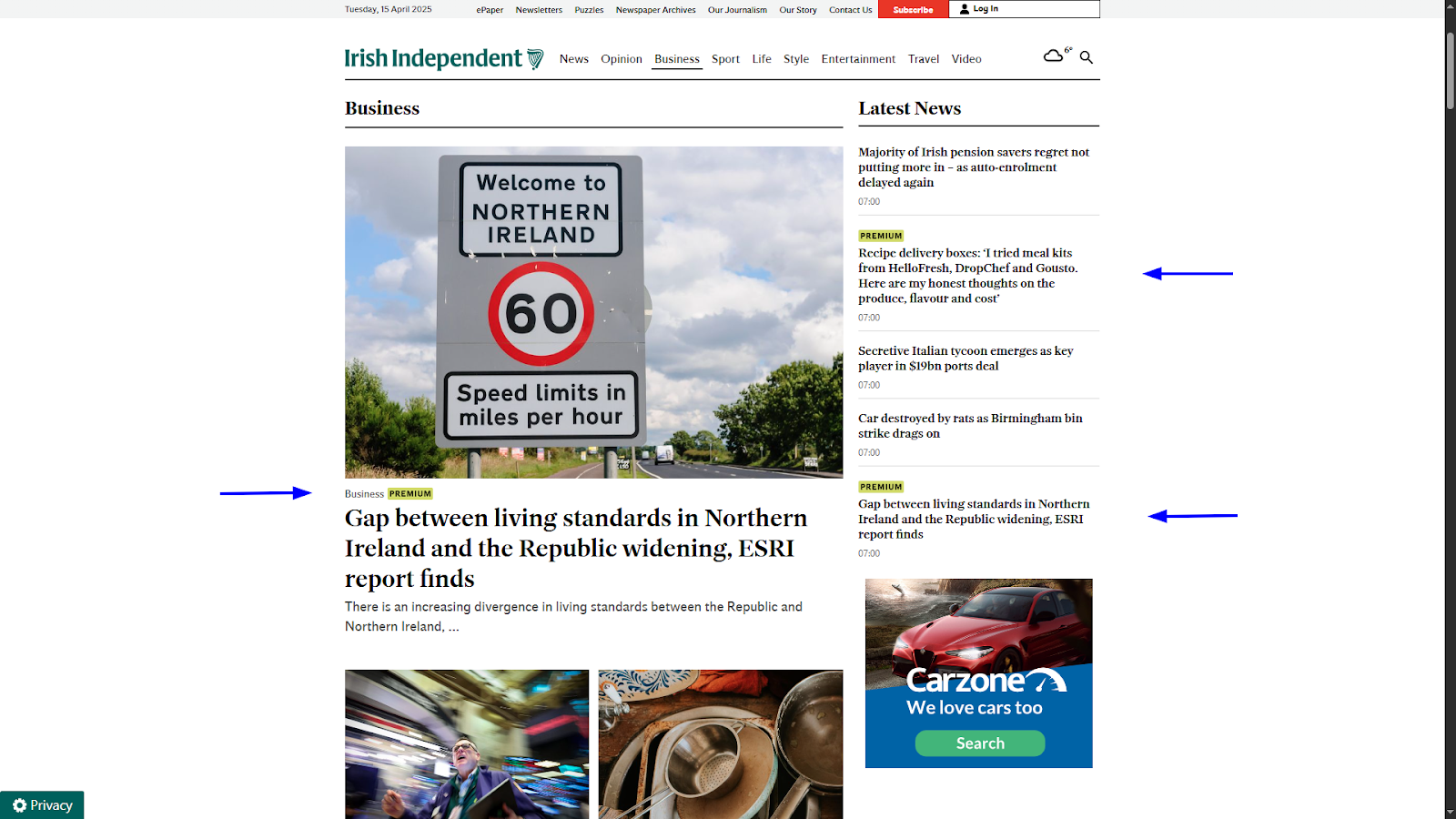 in-feed native ads - content feeds - native advertising formats with examples