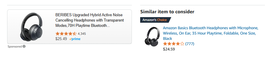 paid product recommendation on amazon product page native advertising formats with example