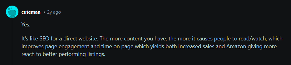 review a+ content