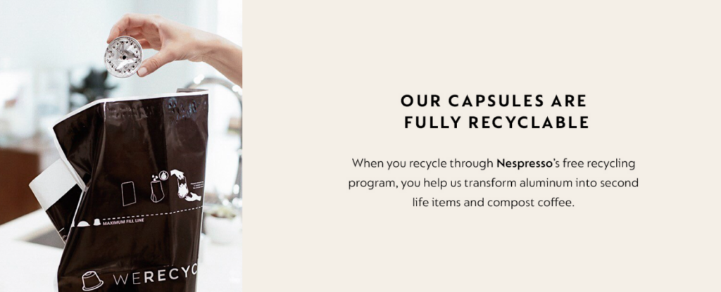 Amazon A+ content modules used by Nespresso - copywriting and content - Successful Amazon Brand Showcase