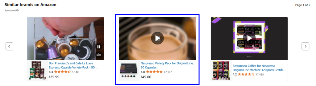 Amazon advertising strategy used by Nespresso - Successful Amazon Brand Showcase