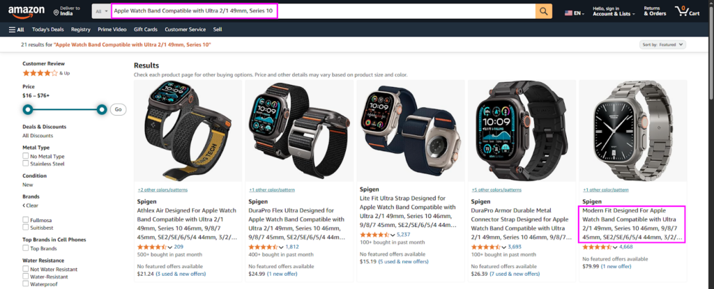 Keyword Optimization & Search Ranking Factors of Spigen - Successful Amazon Brand Showcase
