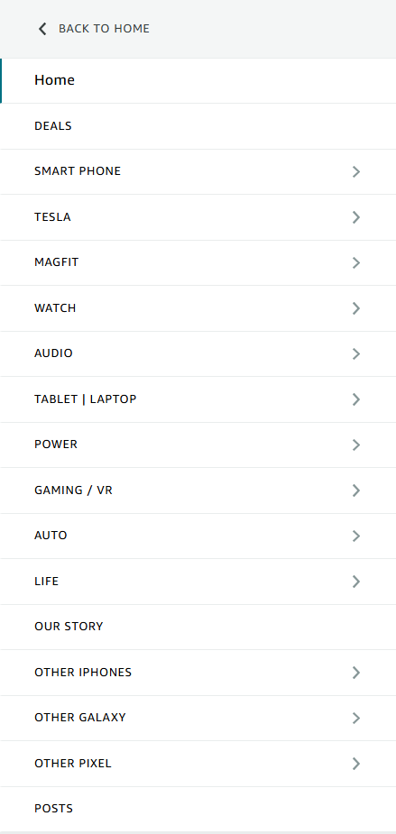 Navigation & categorization on Spigen’s Amazon Brand Storefront