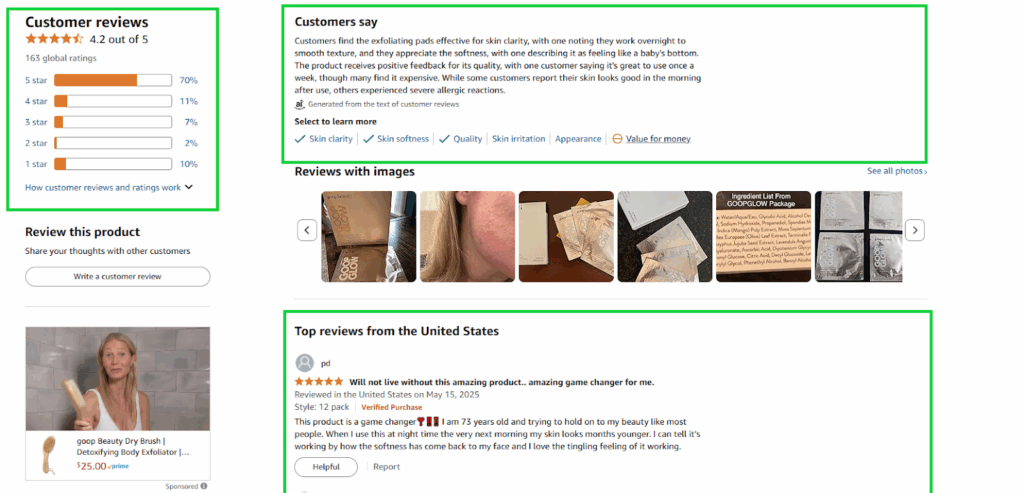 Amazon Customer Reviews, Ratings & Response Management by Goop Beauty