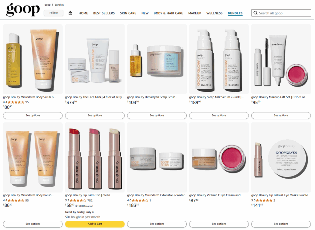Goop Beauty product bundle offer