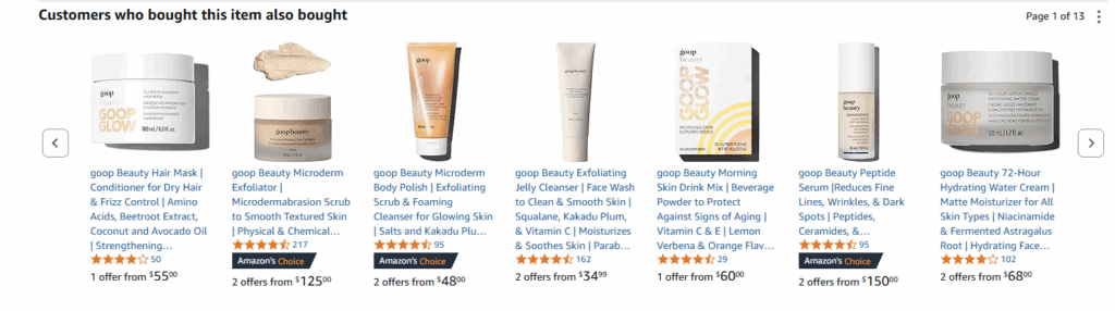 Goop Beauty’s Customers who bought this item also bought section