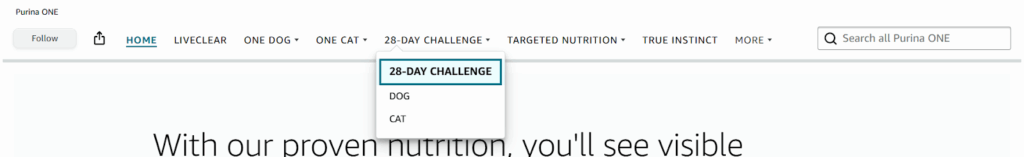 28-Day Challenge section showing visible pet health changes