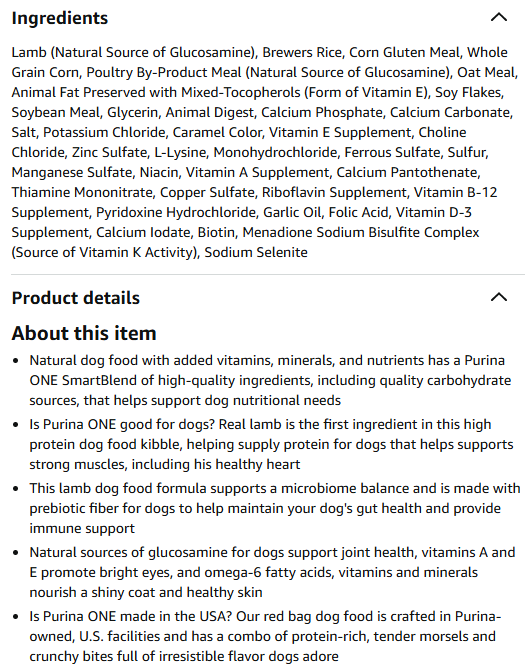 Purina ONE Detailed product description