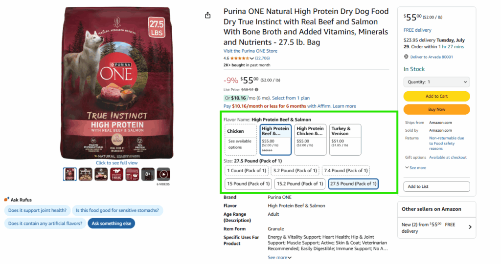Purina ONE product variant