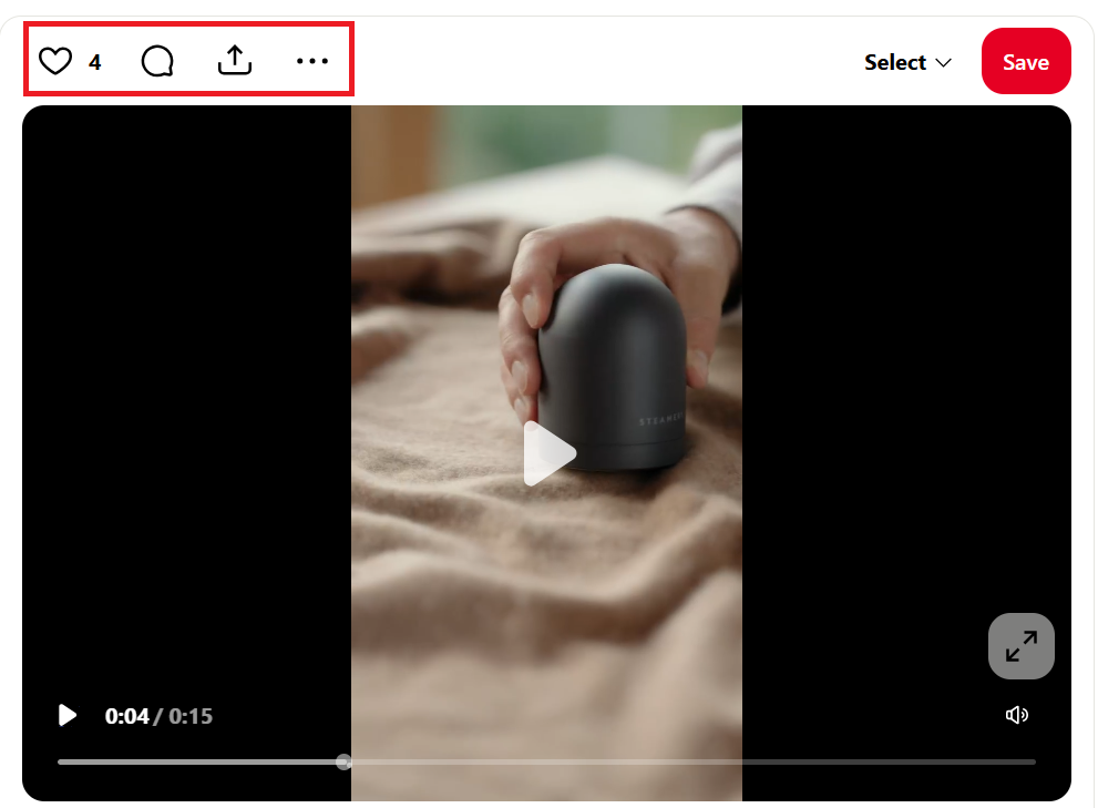 Retarget who liked your product pin
