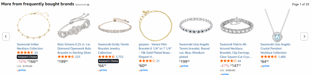 Sponsored Product Carousel on Amazon