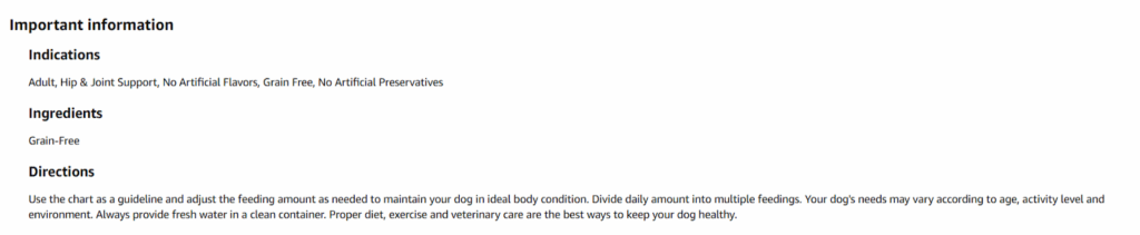 Trust signals on the Purina ONE product detail page