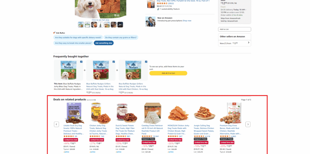 Amazon PPC ad placement on competitor product pages
