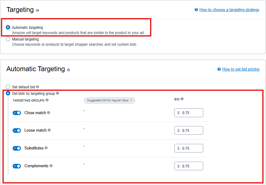Choose the type of target