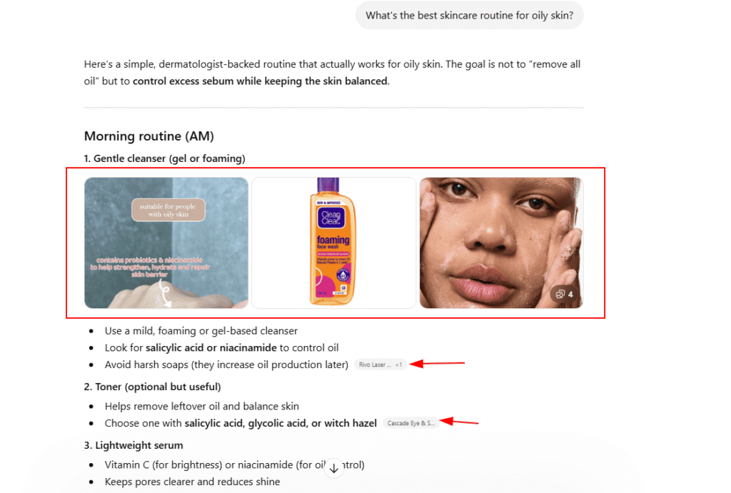 Example of AI mentions